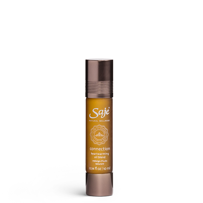  Connection heartwarming oil blend double-ended roll-on with cap on