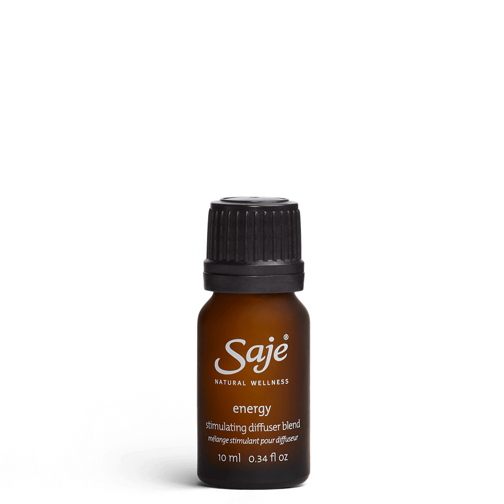 Energy stimulating 10 ml diffuser blend against a white background