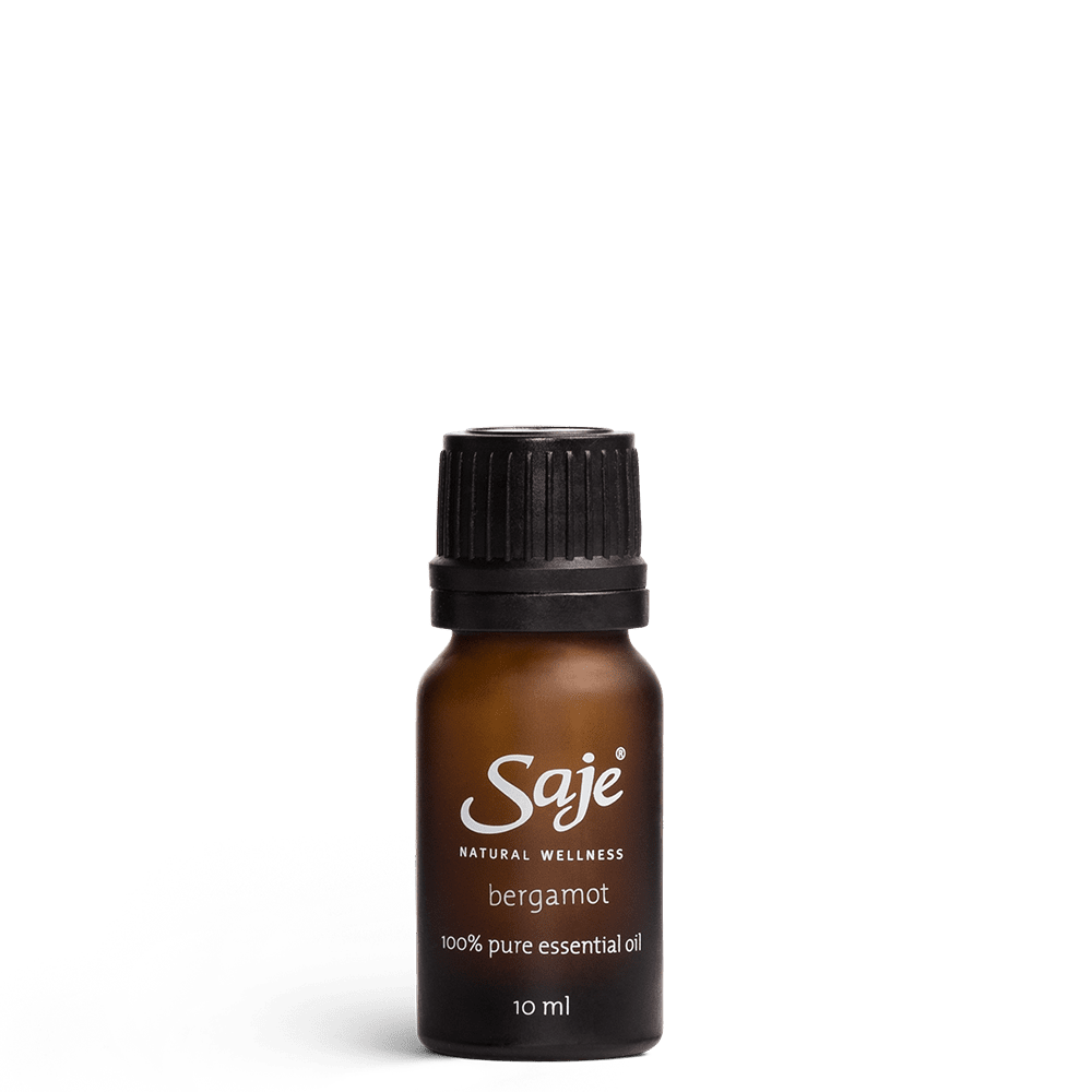 Bottle of single note essential oil of bergamot