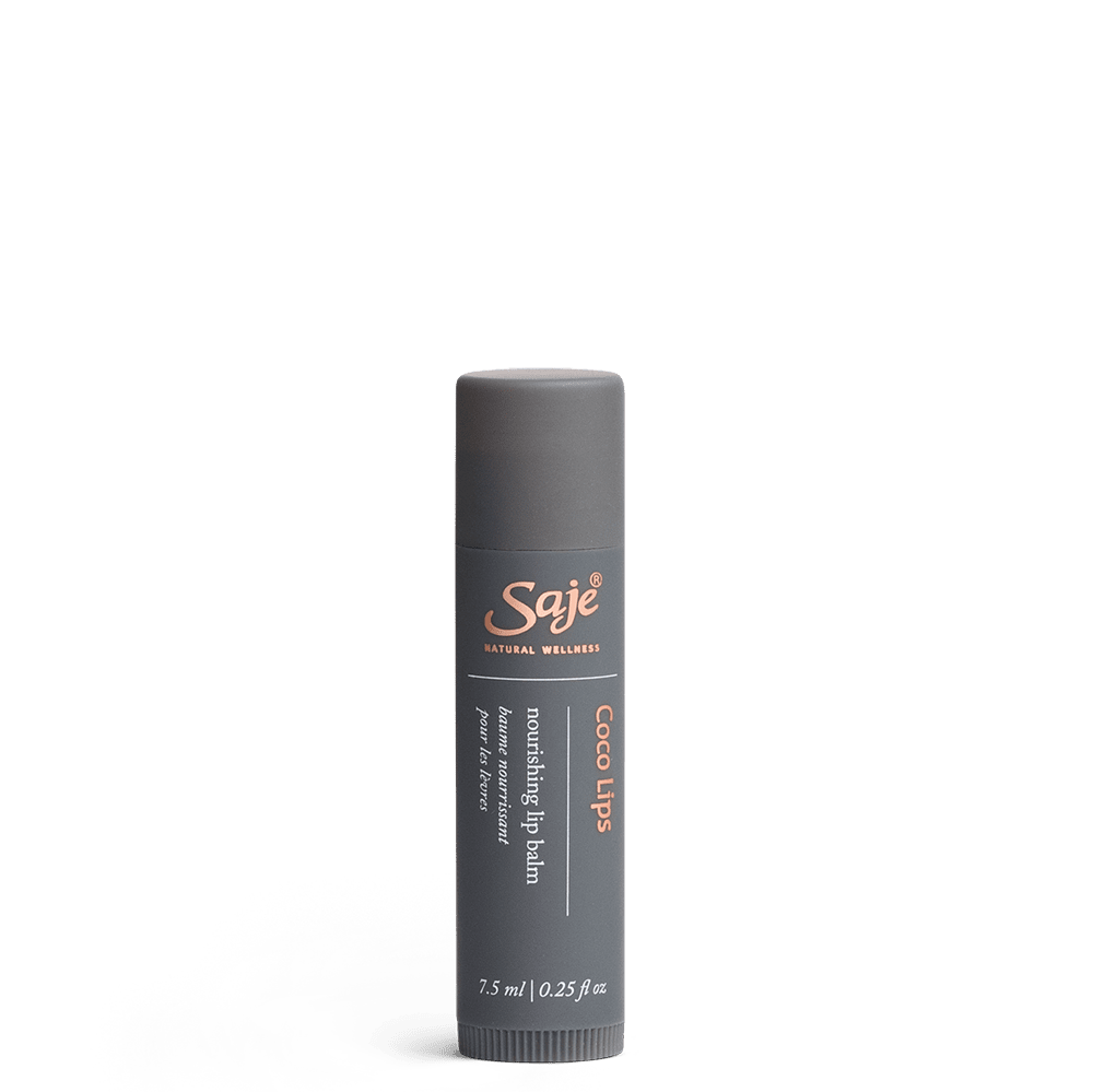 Coco lips nourishing lip balm with the cap on