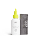 All purpose cleaning kit for diffusers, including the solution and a grey cleaning cloth