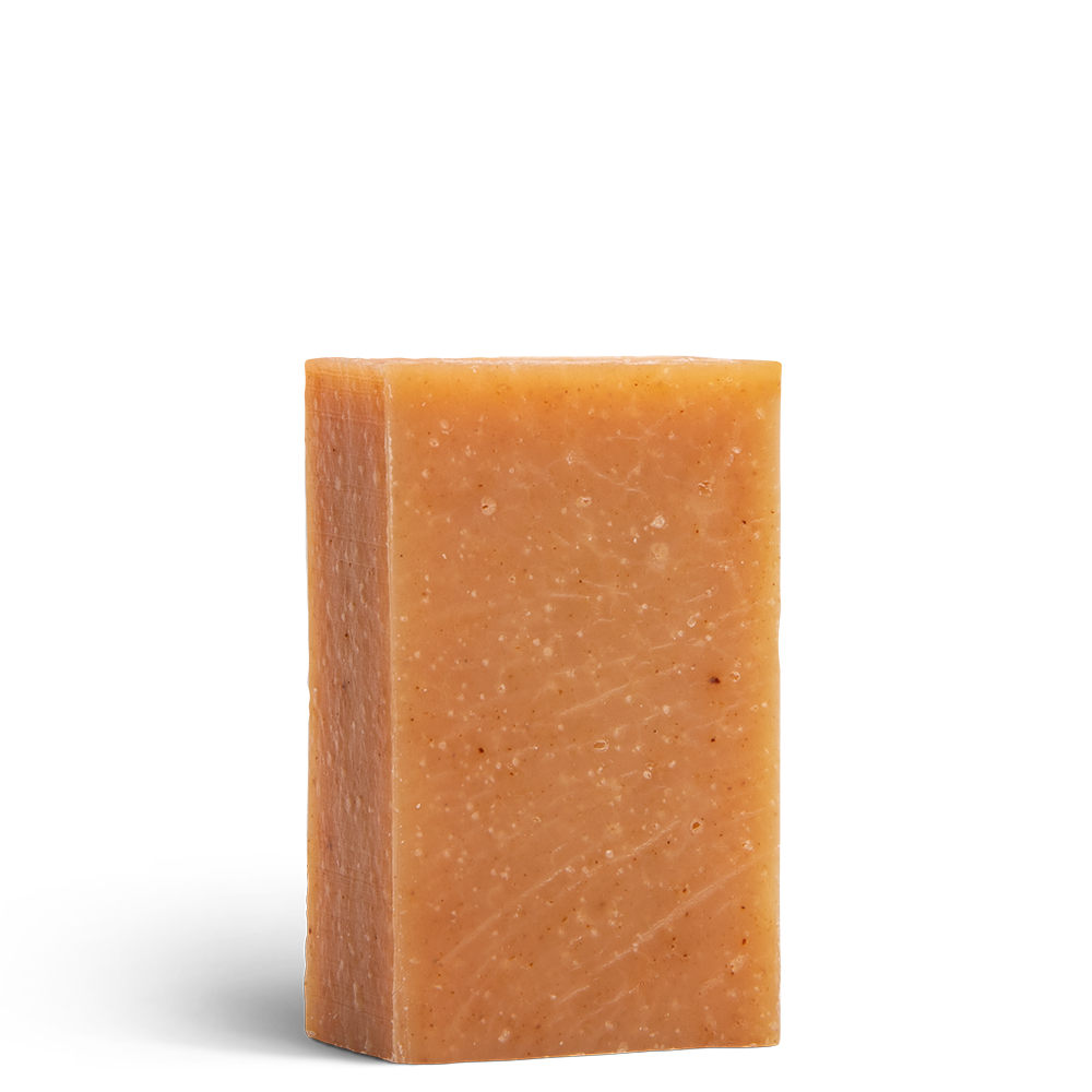 Liquid Sunshine cold-processed bar soap in light orange