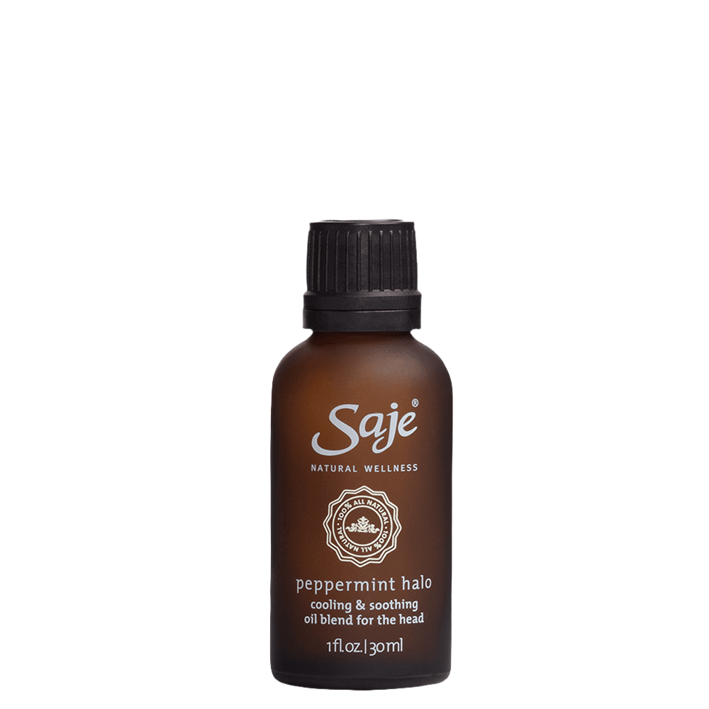 Peppermint Halo headache remedy refill bottle with cap on